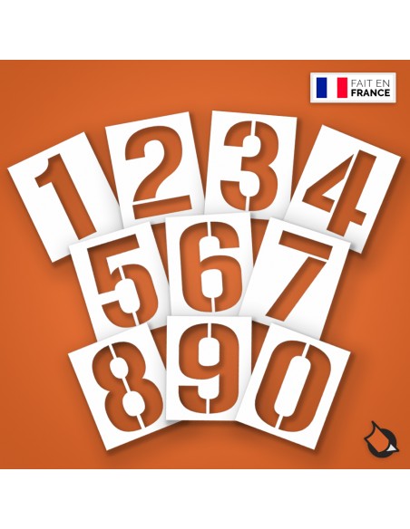 POCHOIR CHIFFRE EN PVC