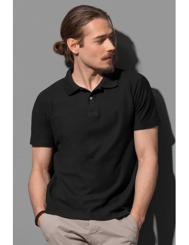 POLO HOMME GRIS CHINÉ MANCHES COURTES