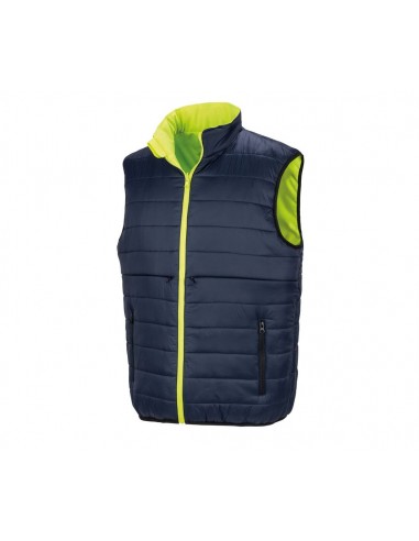 BODYWARMER RÉVERSIBLE JAUNE FLUO/NAVY