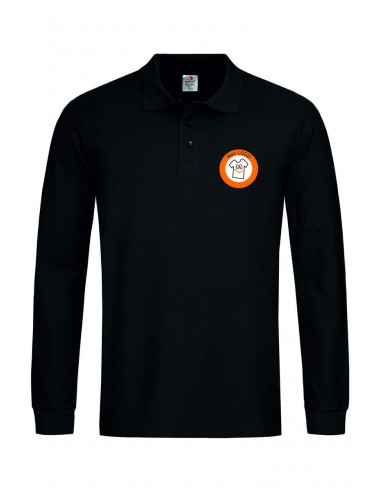 POLO HOMME NOIR MANCHES LONGUES