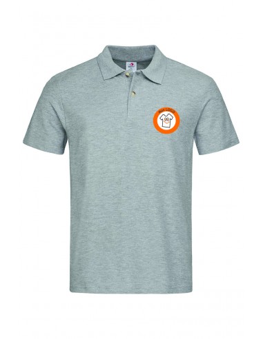 POLO HOMME GRIS CHINÉ MANCHES COURTES