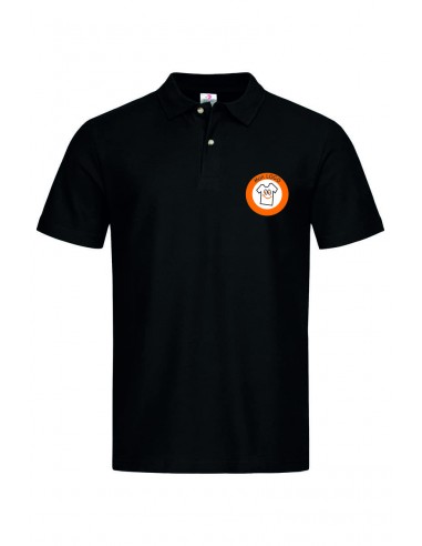 POLO HOMME NOIR MANCHES COURTES