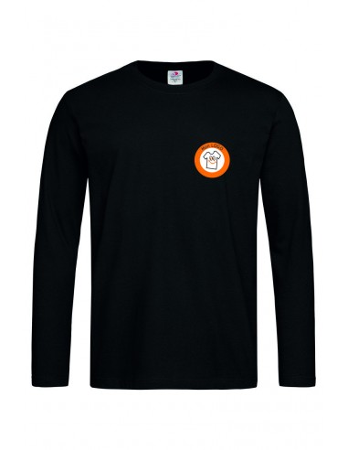TEE SHIRT MIXTE NOIR MANCHES LONGUES