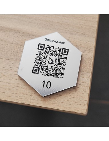 PLAQUE DE TABLE QR Code OCTOGONALE...