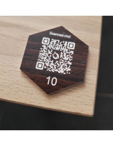 PLAQUE DE TABLE QR Code OCTOGONALE...