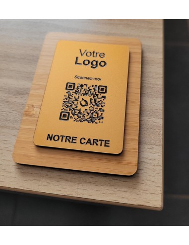 PLAQUE DE TABLE BAMBOU & QR Code...
