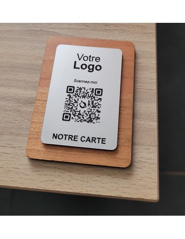 PLAQUE DE TABLE CERISIER & QR Code...