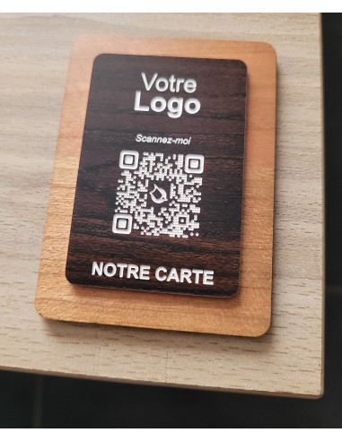 PLAQUE DE TABLE CERISIER & QR Code...