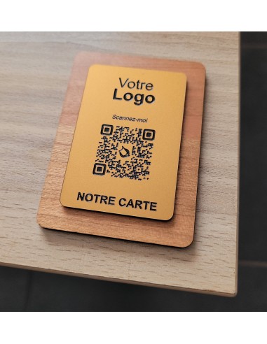 PLAQUE DE TABLE CERISIER & QR Code...