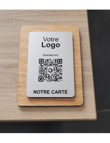 PLAQUE DE TABLE CHÊNE & QR Code...