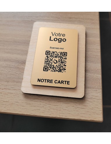 PLAQUE DE TABLE ERABLE & QR Code OR...
