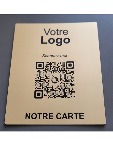 PLAQUE MURALE QR Code OR BROSSE...