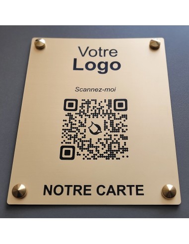 PLAQUE MURALE QR Code OR BROSSE...