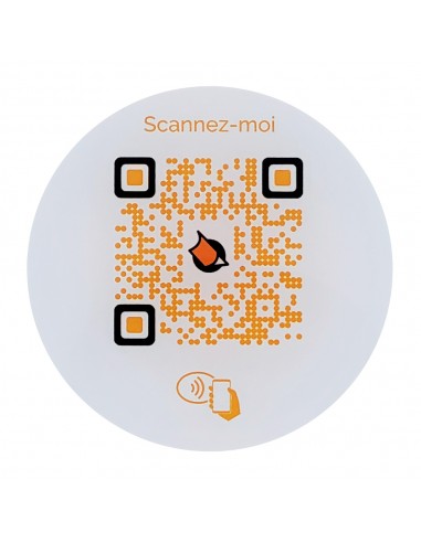 PLAQUE DE TABLE QR Code ROND...