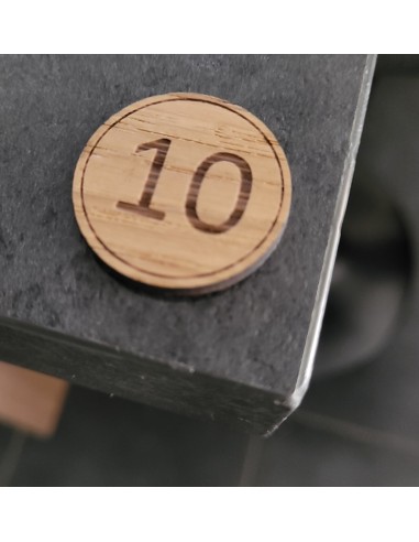 NUMERO DE TABLE CHÊNE ROND