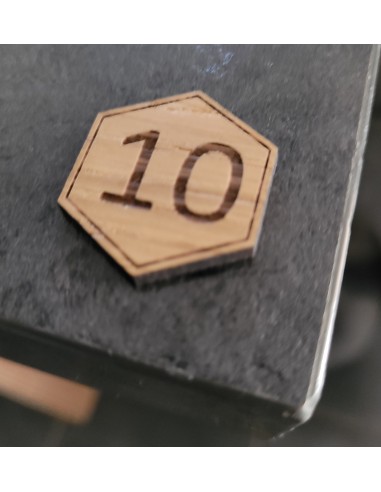 NUMERO DE TABLE CHÊNE OCTOGONALE