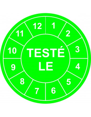 PASTILLE CALENDRIER 12 MOIS "TESTÉ LE...