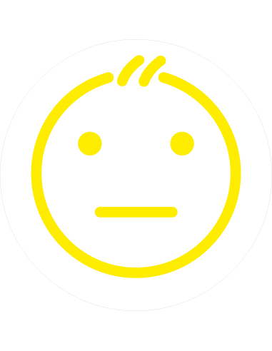 pastille smiley jaune adhésif gommette