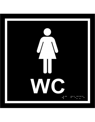 PLAQUE GRAVEE WC Femme - 100x100