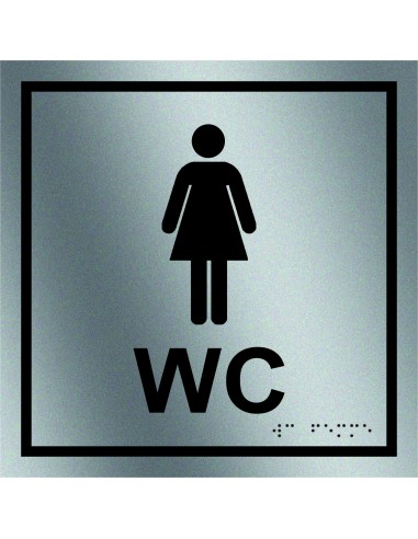 PLAQUE GRAVEE WC Femme - 100x100