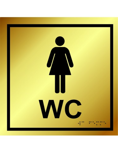 PLAQUE GRAVEE WC Femme - 100x100