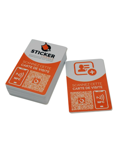 carte de visite pvc sans contact nfc et qr code
