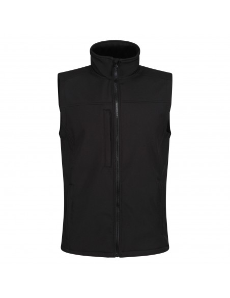 veste softshell homme sans manches noire face