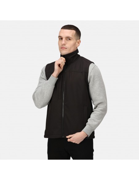 veste softshell homme sans manches noire