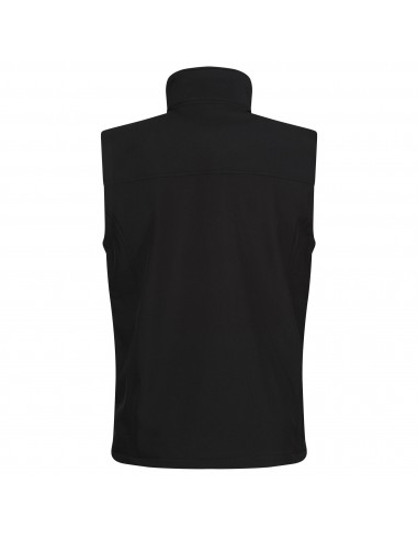 veste softshell homme sans manches noire dos
