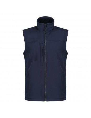veste softshell homme sans manches bleu face
