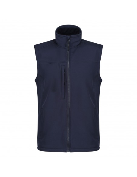 veste softshell homme sans manches bleu face
