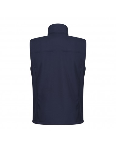 veste softshell homme sans manches bleue dos
