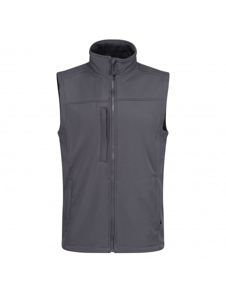 veste softshell homme sans manches grise face