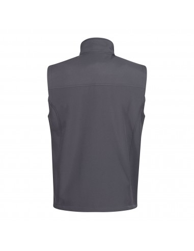 veste softshell homme sans manches grise dos
