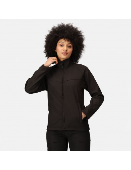 veste softshell femme noire visu face