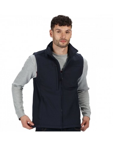 veste softshell homme sans manches bleue