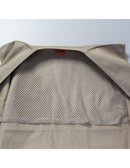 GILET REPORTER SANS MANCHES BEIGE COL