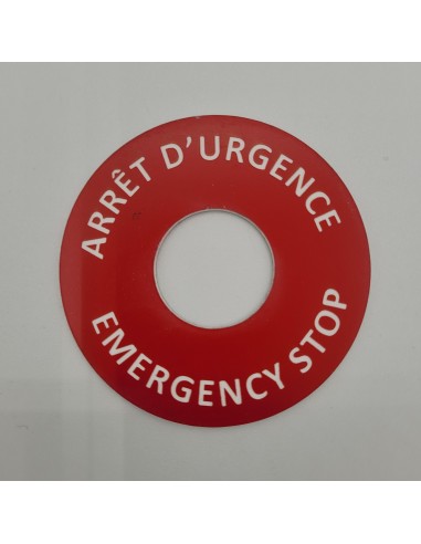 ÉTIQUETTE ARRÊT D'URGENCE