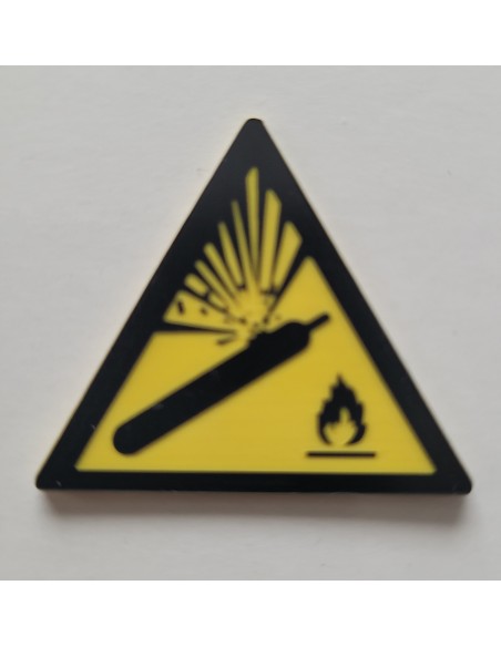 ÉTIQUETTE Danger bouteille pressirusée