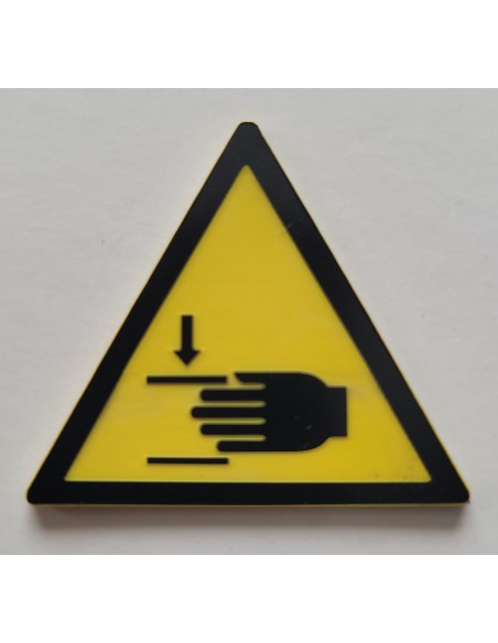 ETIQUETTE Danger écrasement des mains