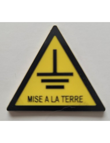 ETIQUETTE Danger mise à la terre + texte
