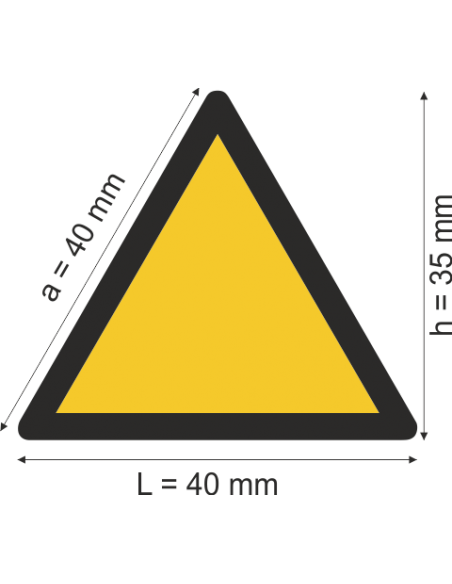 ETIQUETTE DANGER GRAVEE NOIR SUR FOND JAUNE