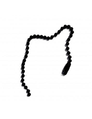 Chainette à boules noires pour porte clé, médaille