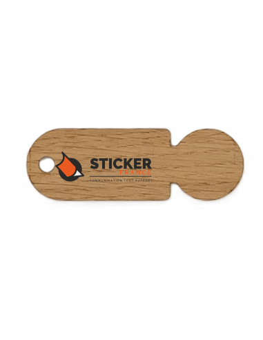 PORTE CLE JETON EN BOIS