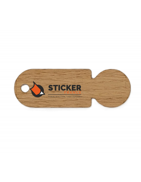 PORTE CLE JETON EN BOIS