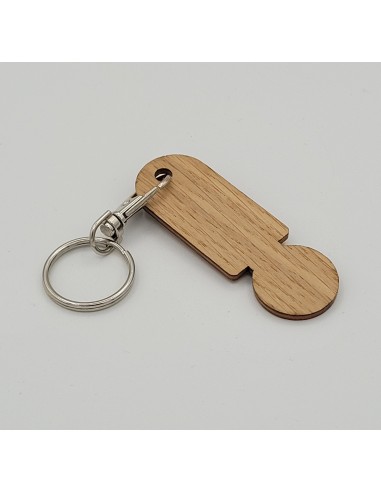 PORTE CLES JETON BAMBOU