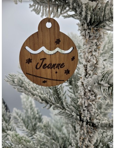 Boule de noël en bois ou en plexiglass