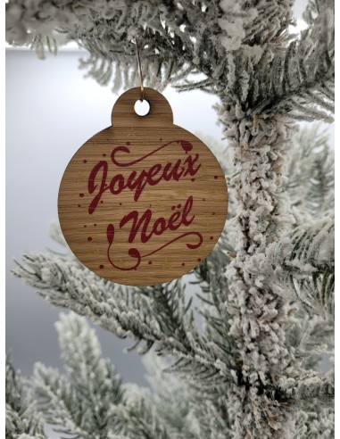 BOULE DE NOËL, JOYEUX NOËL EN BOIS