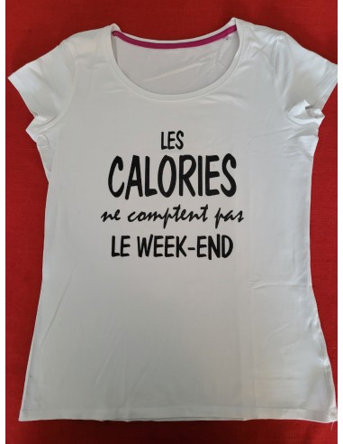 tee-shirt femme blanc les calories