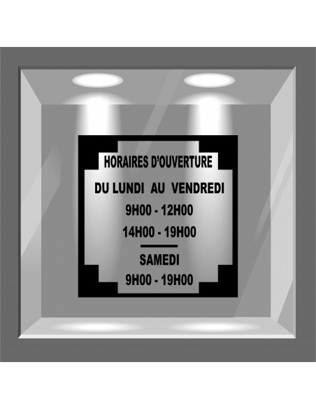 lettrage adhésif horaires d'ouverture